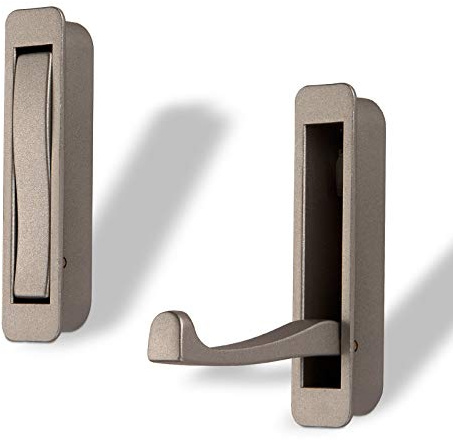 SOTECH Einlass Klapphaken ZILLY Edelstahloptik 80 x 20 x 14 mm | Mantelhaken Einfräshaken klappbar zum einfräsen