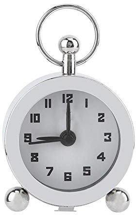 AUNMAS Mini Wecker Retro Mechanische Handaufzug Metall Uhr Silent Soft Wake-up Digitaluhr für Schlafzimmer Zeitmanagement Heavy Sleepers