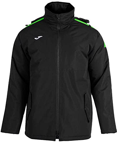 Joma, Anorak trivor, Unisex Adulto, Negro-Verde flúor, l