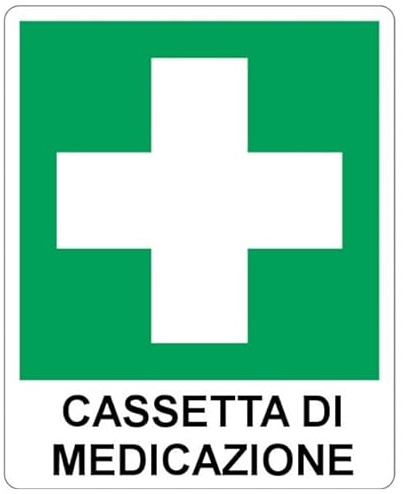 NEW CARTELLO SEGNALETICO - cassetta di medicazione - Adesivo Extra Resistente, Pannello in Forex, Pannello In Alluminio (PANNELLO IN ALLUMINIO 20X31 cm)