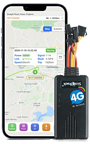SinoTrack GPS Tracker for Vehicles ST-906L 4G GPS Tracker Anti-Theft Locator Real-Time Hidden Location Device for Car Motorcycle Truck Taxi with No Monthly Fee Tracking System