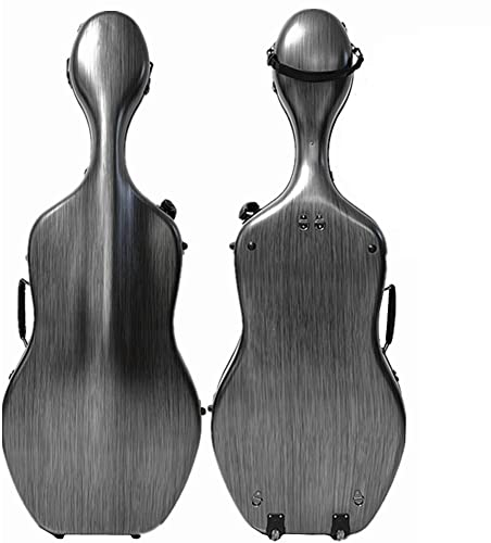 HDYNUZ 4/4 Cello-Koffer Karbonfaser Full Size Hard Case Hard Shell Light 3,3 kg Cello (Color : Dark Gray)