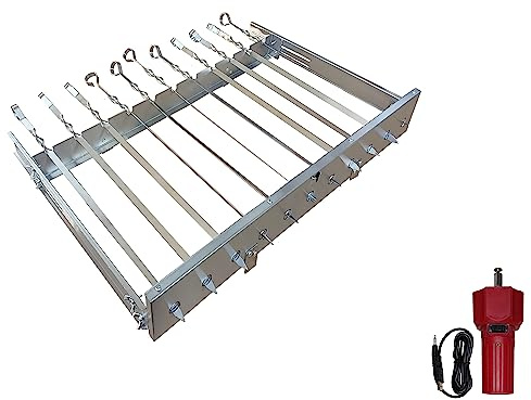 Neu walexo Spießdreher (universell), incl. 11 Edelstahlspieße mit verschiedenen Motoren (mit 5V USB-Motor)
