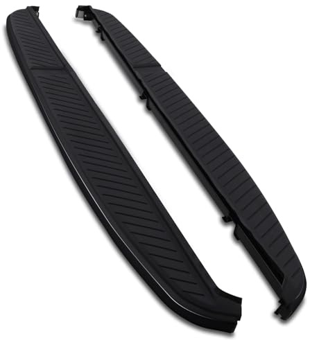 Predator4x4 All Black Aluminium Side Steps Compatible with Land Rover Range Rover Sport L320 2005-2012 Bolt On Aluminium and ABS Sidesteps Running Boards Foot Sills