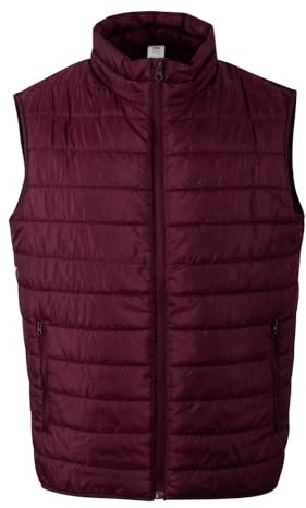 Mukua Melton; Chaleco Unisex Acolchado Ligero; Color Wine; Talla L