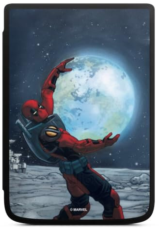 DeinDesign Coque pour liseuse Compatible avec Vivlio Touch HD Plus Etui pour liseuse Protection pour liseuse Deadpool Lune Marvel