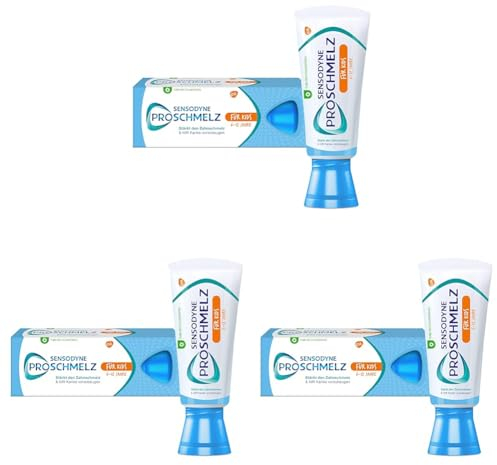 Sensodyne ProSchmelz Junior Zahnpasta, 50ml, Zahncreme für Kinder ab 6 Jahren, für starken Zahnschmelz (Packung mit 3)