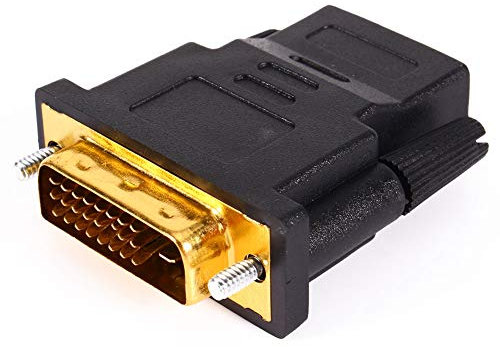 Beufee Adaptador DVI A HDMI, Adaptador De Cable HDMI Adaptador Bidireccional Hembra HDMI A DVI Macho Adaptador Macho con Chapado En Oro para Monitor De Computadora