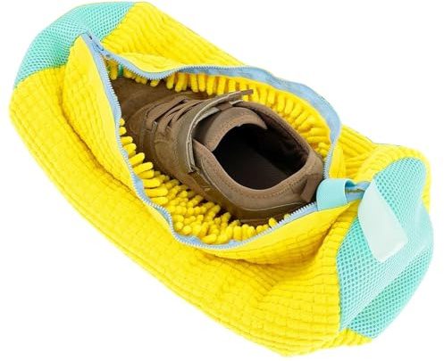 Skotvättpåse tvättmaskin, skopåse tvättmaskin, tvättpåse skor, tvätt skopåse, tvättpåse skor för sneakers, löparskor gul, GUL