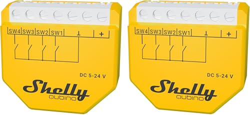 SHELLY Szenenaktivierer Wave i4 DC, Unterputz, gelb, 2 Stück