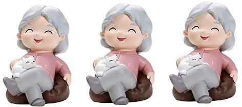 STOBAZA Statuine Torta 3 Pz Decorazione Del Del Statuetta Nonna Anziana Statuetta Per Le Statua Della Nonna Matrimonio Regali Buon