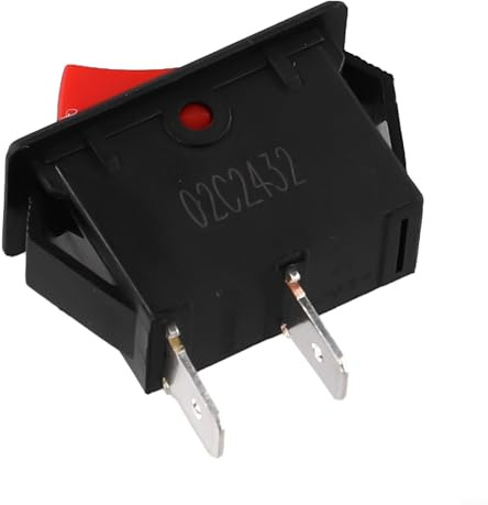Interrupteur à bascule 16A/125V 12A/250V ON-OFF 2 broches pour HY35C pour compresseur d'air Craftsman Saw pour Grizzly T10875 CX904 Grinder Noir Rouge