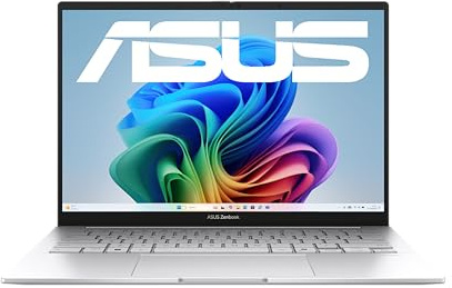ASUS Zenbook 14 UX3405CA Laptop | Copilot+ PC | 14 WUXGA 16:10 OLED Display | Intel Core Ultra 7 255H |16 GB RAM | 1 TB SSD | Intel Arc | Win11 Home | QWERTZ Tastatur | Silver