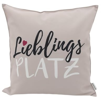 CB Home & Style Outdoor Garten Kissen Wasserabweisend Wasserfest 45 x 45 cm mit Füllung (Lieblingsplatz beige)