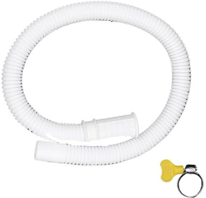 SynapSYA Washing Machine Hose 0.5-3meter Washing Machine Draining Pipe Air Conditioning Drain Pipes Household Faucet Lengthened Drainpipe Bendable Plastic Tube For Washing Machine(1 Meter)