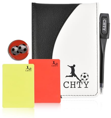 JasCherry Sports Referee Set, Referee Cards Set, Football Red Yellow Card, Score Book with Pencil, Essential Gear for Soccer, Football Game, Sports Officials