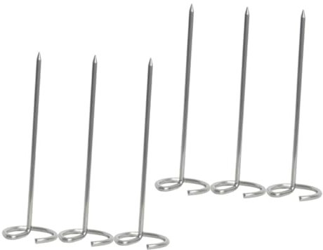 TINEASUR Spiedini in per Barbecue 6 Pezzi Spiedini Riutilizzabili per Friggitrice ad Aria Strumenti per Grigliate Outdoor