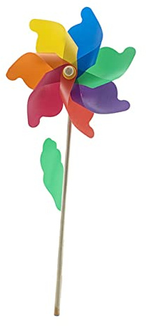 HANABASS 5pcs Multicolored Wooden Pinwheel Toy for Boys and Girls Outdoor Garden Decoration Fun Photo Props for Windmill Ornaments