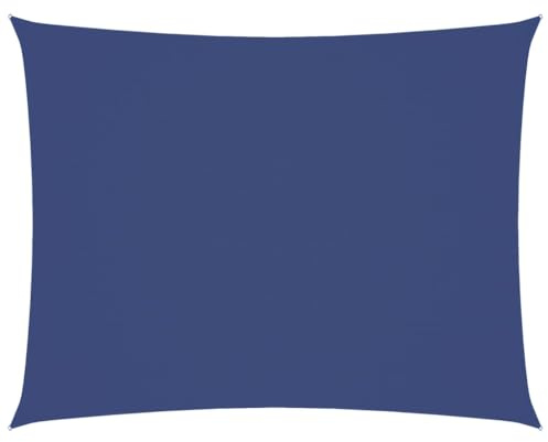 vidaXL Sonnensegel, Sonnenschutz Wasserfest Rechteckig, UV Schutz Sichtschutz für Terrasse Balkon Garten, Windschutz Regenschutz, Blau Oxford-Gewebe