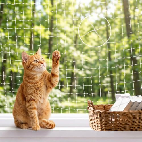 Cat Netting Balcony Netting for Apartment(3 * 10m) Anti-Fall Fence Net Pet Fence Nets Pet Mesh Fence Balcony Safety Net for Patio, Balcony, Rail, Stairs, Terraces