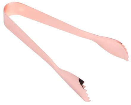 Cabilock Bread Tong Easy to Store and Outdoor Activities for BBQ Portable Stainless Steel Golden Cooking Tongs Kitchen Utensil for Serving Bread and Ice
