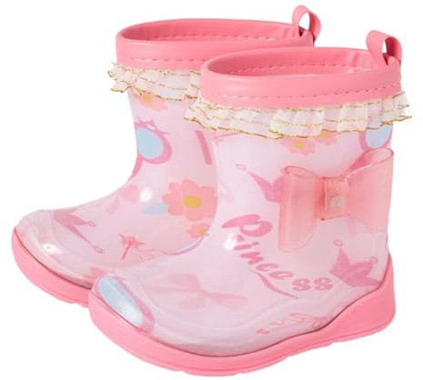 Hixingo Stivali Pioggia Bambino 1-6 Anni, Leggeri Stivali Pioggia Bambina e Bambino Antiscivolo, Stivaletti Scarpe per Bambini Unisex, per All'aperto, Piovere, Nevicare (Prua rosa,28)