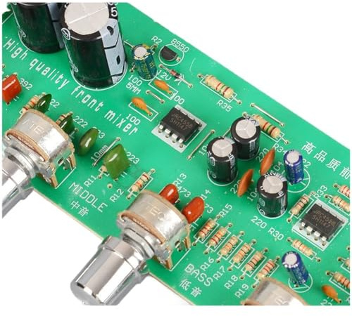 Adjustable Audio Preamplifier with Bass, Midrange, and Treble Control for DIY Enthusiasts, Green PCB Tone Board Compatible with for DC Tone Circuits