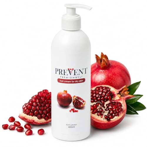 Fußpflegecreme 400 ml mit Granatapfel-Extrakt für trockene, raue Füße
