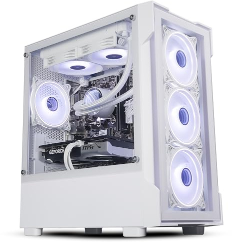 ionz Gaming PC - Intel i5-12400F | | Nvidia RTX 5060 | 16GB DDR5 RAM | 1TB NVMe SSD | 600W PSU | 240mm AIO | Windows 11 | WiFi | Tornado White