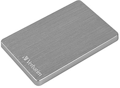 Verbatim Store 'n' Go ALU Slim 2,5 – 2 TB, disco rigido esterno con USB 3.2 GEN 1 e connessione USB-C, grigio spazioso
