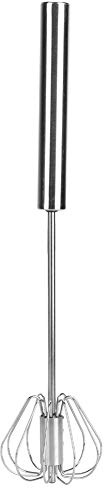 Fdit Batidor de Huevo, Acero Inoxidable semiautomático, Empuje Manual, batidora, licuadora, inmersión, Multiusos, espumador de Leche, Utensilios de Cocina(2#k3328#B(M))