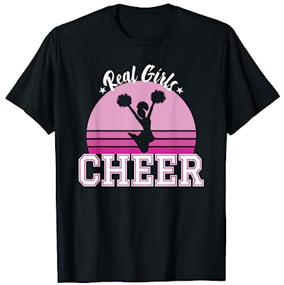 Cheerleading Real Girls Cheer Pompons Cheerleader Geschenk T-Shirt