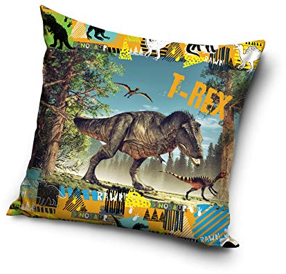 Une T-Rex Dinos Dinosaurier Kissenhülle Kissenbezug 40x40 cm (TREX 203001)