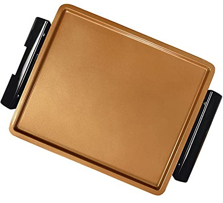 Griglia Elettrica Senza Fumo STARLYF Smokefree Grill Cooper, Nuovo design, 1250W, Griglia No Fumo Carne Pesce e Verdure Grigliate Cucina Barbecue (1 Piastra Extra)