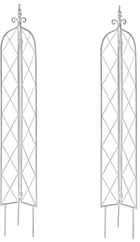 LYXWGRZD Faltbarer Garten Obelisk 2 Stück,Metall Garten Rankhilfe,Kletterpflanzen Rankgitter Stützrahmen,Retro-Mode-Pflanzenkäfige,Geeignet for Innen- Und Außenreben,Töpfe Und Blumenbeete