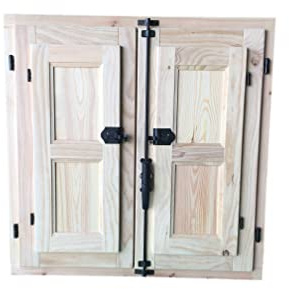 VENTANA DE MADERA MACIZA CON CIERRE EUROPEO HERMÉTICO (100cm X 100cm)