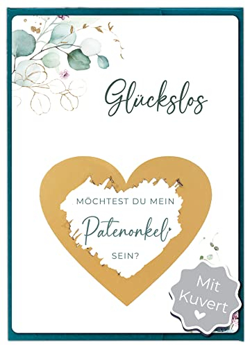 Joli Coon Rubbelkarte Patenonkel fragen mit Kuvert - Willst du mein Patenonkel werden