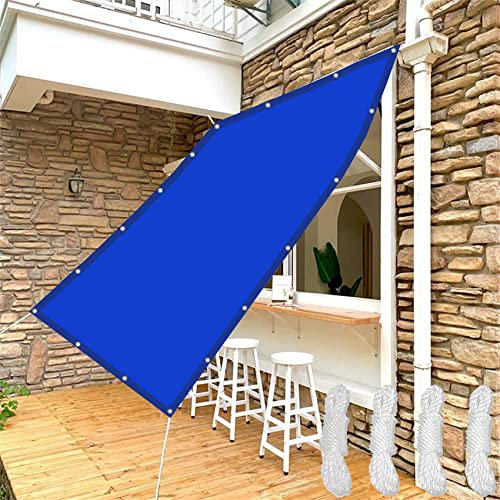 Tenda a Vela Rettangolare 1.7 x 1.7 m Acqua Resistente al Vento Vela Ombreggiante Rettangolare conKit di Fissaggio e Installazione per La Festa in Giardino, Blu Scuro