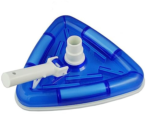 Aspirateur Balai Piscine Aspirant Brosse Piscine Aspirante Tête d'aspiration Forme Triangulaire Transparente avec Interface de Tuyau Rotatif pour éliminer Les débris
