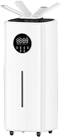 Humidificadores Comercial, 21L Ultrasónico Niebla fría Aire Industrial Purificadores de pie a Gran Escala, Atomizadores de 4 núcleos Habitación Dormitorio Plantas Pantalla LED Ultra silenciosa de 20