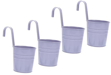 OFFSCH Maceta Colgante De Metal Adorno De Cubo para Flores Fácil De Instalar y Desmontar