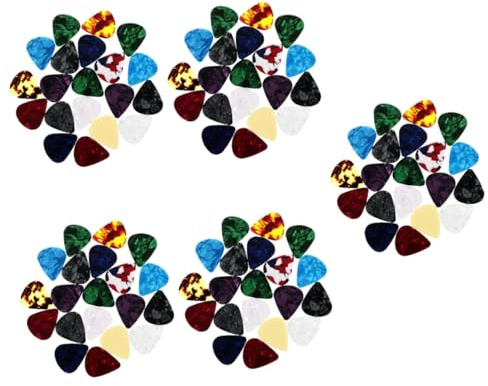 ibasenice 100stücke Gitarre Finger Picks Bunte Xylonit Plektren Für Akustik Gitarre Unterschiedlich Leicht Tragbar Für Musiker Schützt Finger Während Des Spielens