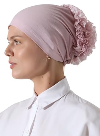 ihvan online Hijab Kappe, Kopftuch, Volumizing Anti Rutsch Kopftücher Unterkappe für Frauen, Bone mit Rückbindung