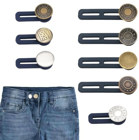 8 Stück Hosenbunderweiterung Knopf,Hosenknopf Verlängerung,Hosen Expander Button,Metall Jeans Einziehbare Knöpfe,Knopfverlängerung Für Hosen Für Jeans Hosen, Hosenerweiterung Schwangerschaft