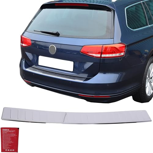 INLY Ladekantenschutz Edelstahl Stoßstange Heckschutz Chrom kompatibel mit Passat B8 Variant/Alltrack (ab 2014)