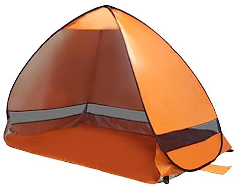 Sombrilla de playa portátil desplegable con protección anti UV para camping, patio y jardín, parasol plegable para actividades de playa.