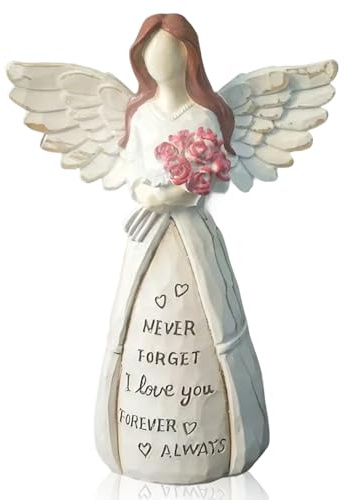 Guardian Angel Statues, Angel Figurines for Women, First Communion Gifts for Girls, Memorial Gift, Collectible Sculpture Ornaments, Sculpture for Healing & Comfort, Christmas Home Decor Ornament