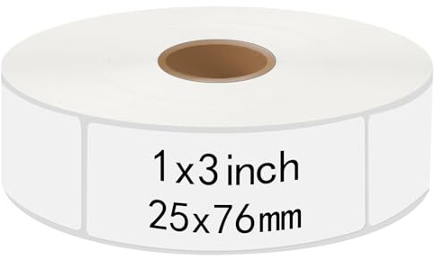 1000 Pcs Freezer Labels, Removable Date Labels Self-Adhesive, 2.5 x 7.6cm | Writable blank labels, self-adhesive, oil-resistant, for jars, containers, fridge and kitchen use