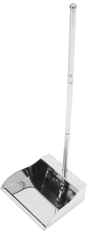 PRETYZOOM Pelle à Poussière en Acier Inoxydable Robuste Manche Long 70 CM, Outil de Nettoyage Pratique et Facile à Utiliser pour la Cuisine, Maison, Jardin et Garage