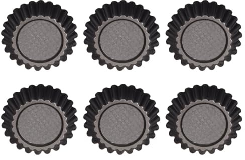 JOINPAYA Stampo per Crostatine a Forma di Fiore, Set da 6 Pezzi in Materiale Sicuro Finitura Antiaderente, per Forno e Frigorifero, Utensile per Dolci Fai da Te e Pasticceria Casalinga